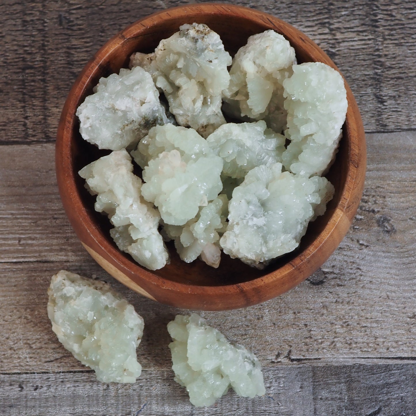 Prehnite Clusters from Morocco