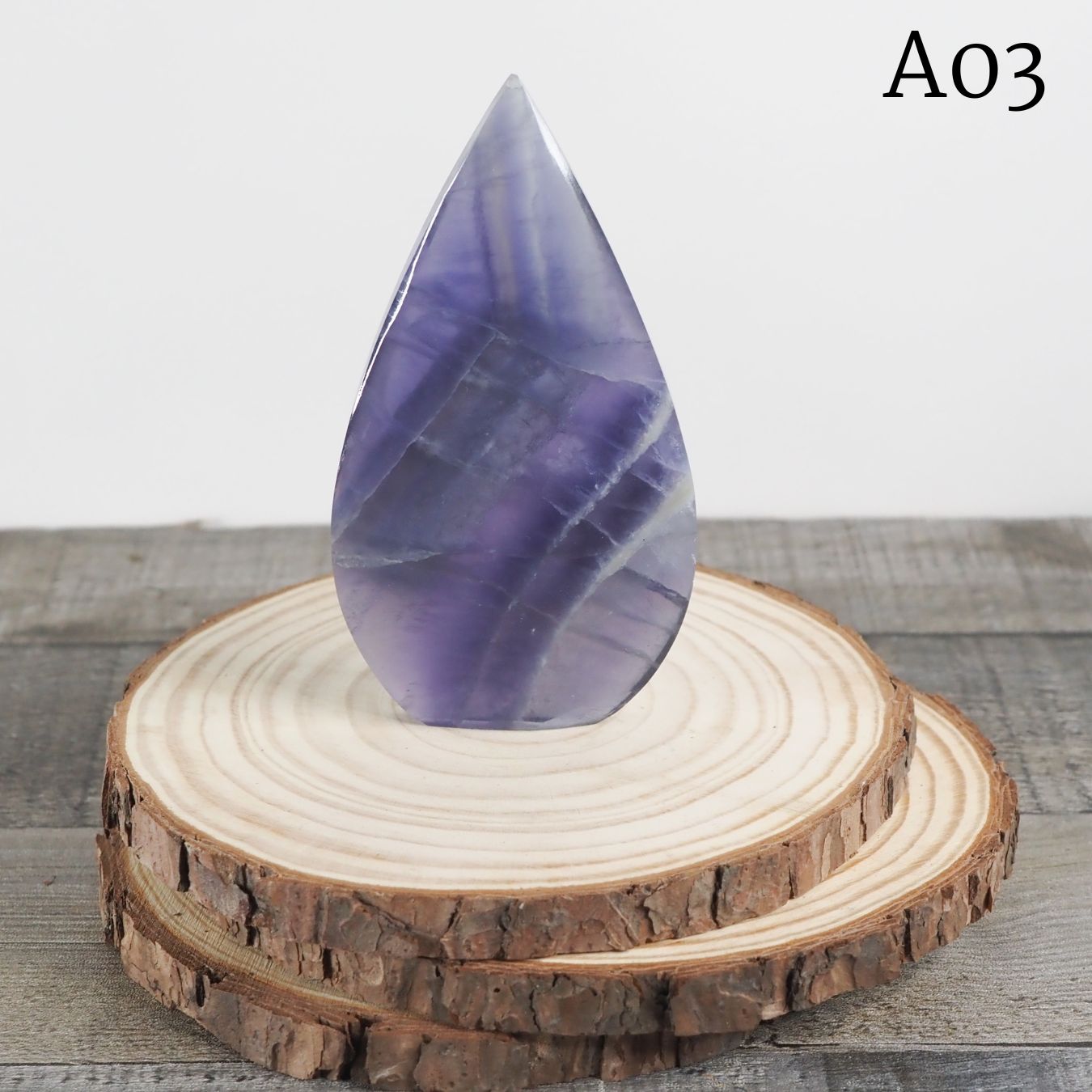 Purple Fluorite Flame Freeform Carvings from China