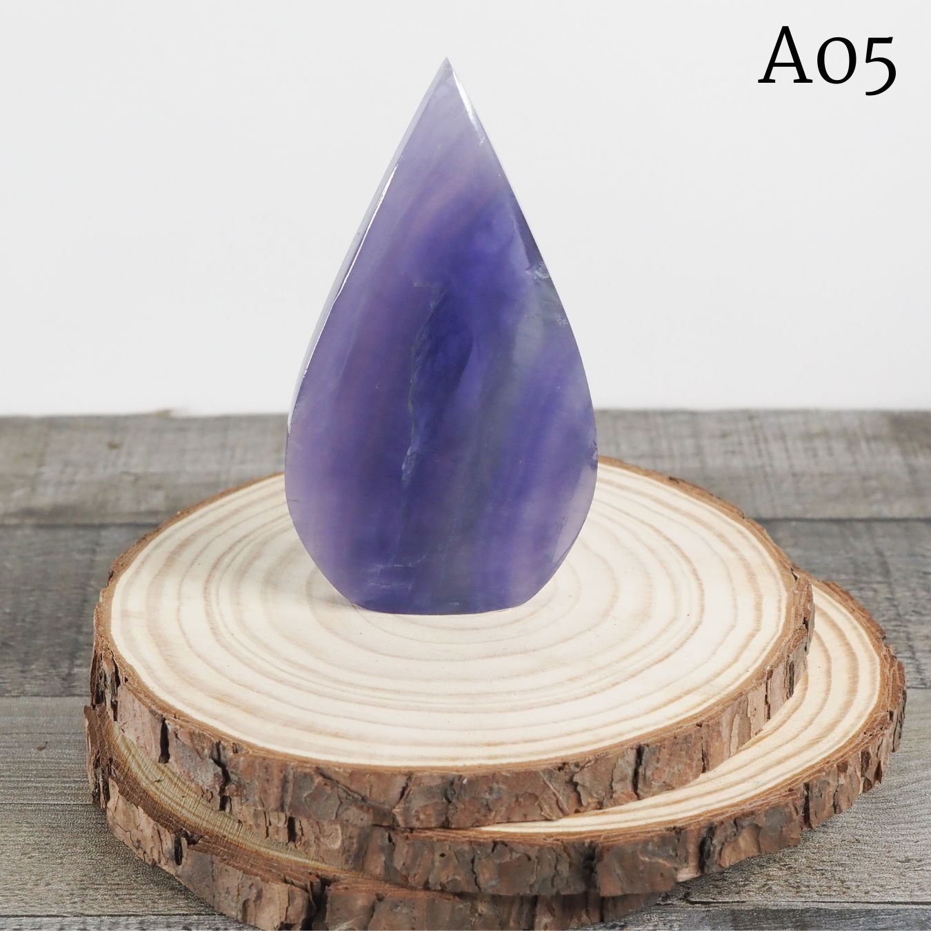 Purple Fluorite Flame Freeform Carvings from China