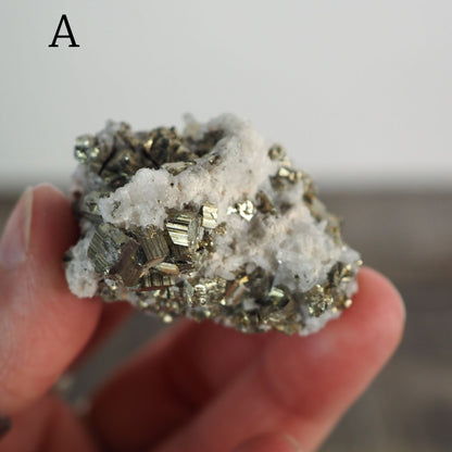 Quartz in Pyrite Specimen from Peru - You Choose!