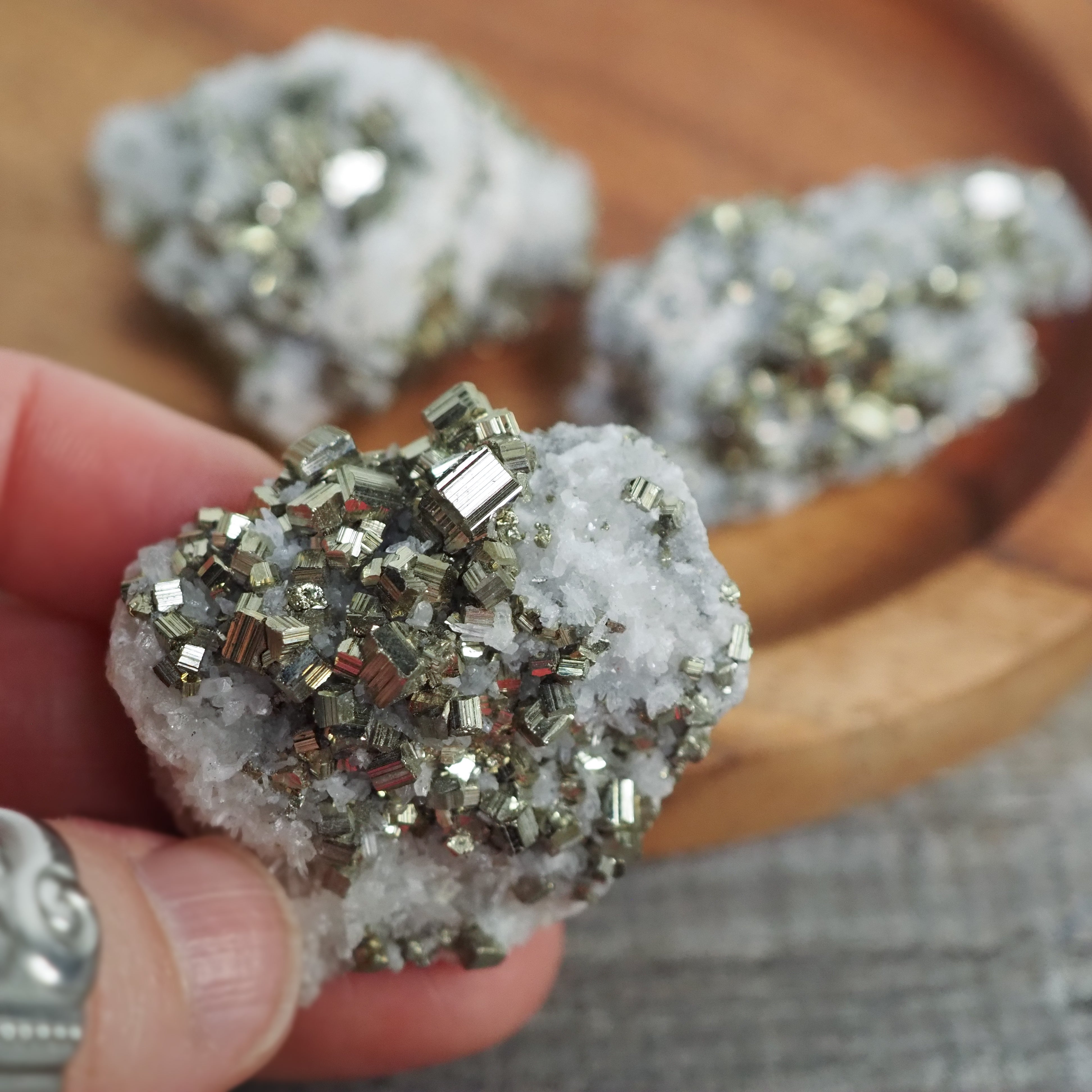 Quartz in Pyrite Specimen from Peru - You Choose!