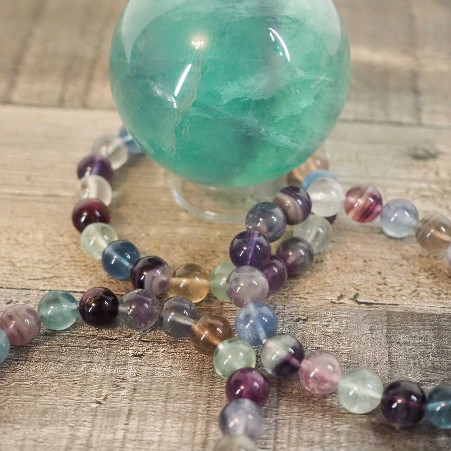 10mm Rainbow Fluorite Bracelet