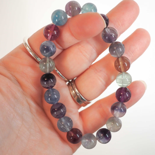 10mm Rainbow Fluorite Bracelet