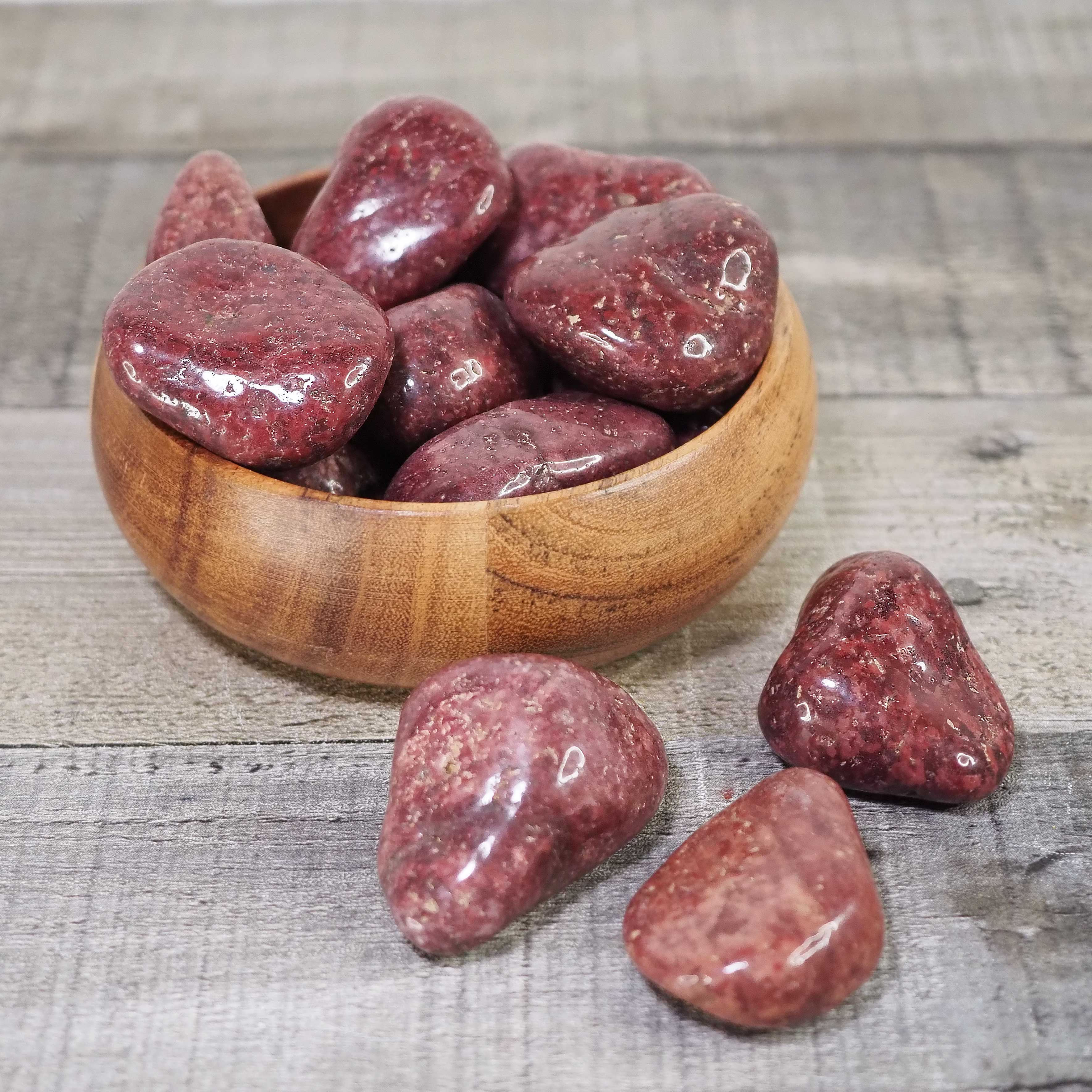 Red Wine Quartz Tumbles from South Africa