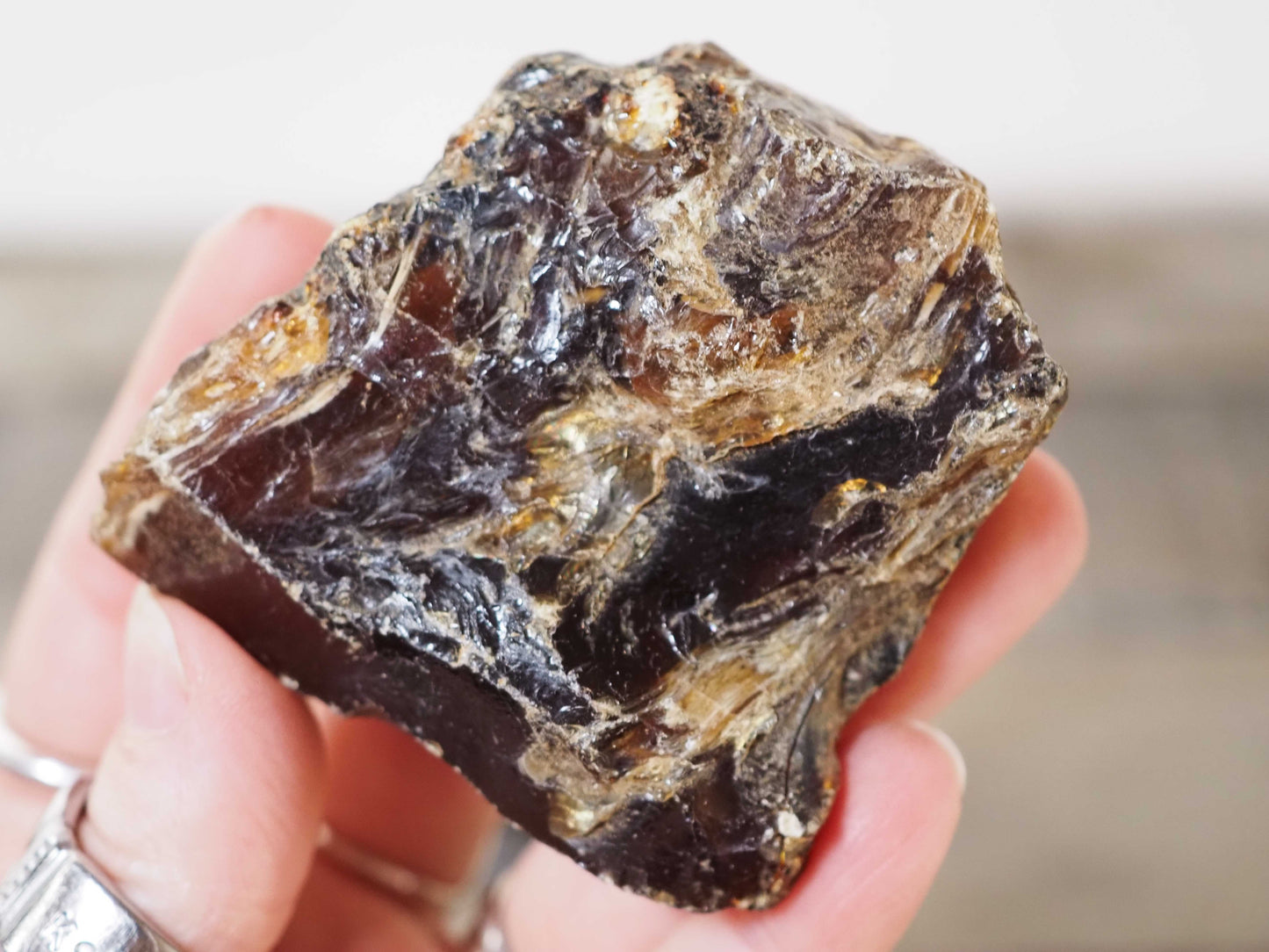 Unpolished Rough Indonesian Golden Amber Specimen