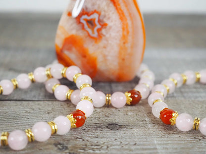 Self Love Bracelet (Rose Quartz and Carnelian)