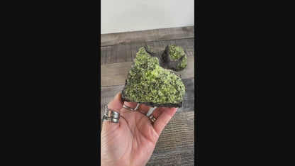 Peridot on Basalt Matrix from the San Carlos Apache Reservation, Arizona