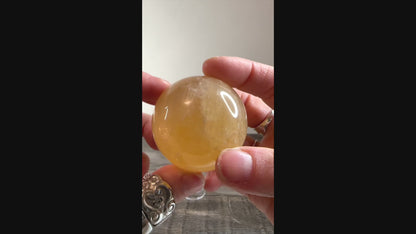 Honey Calcite Sphere A