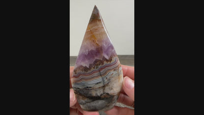 Amethyst and Banded Agate Flame J