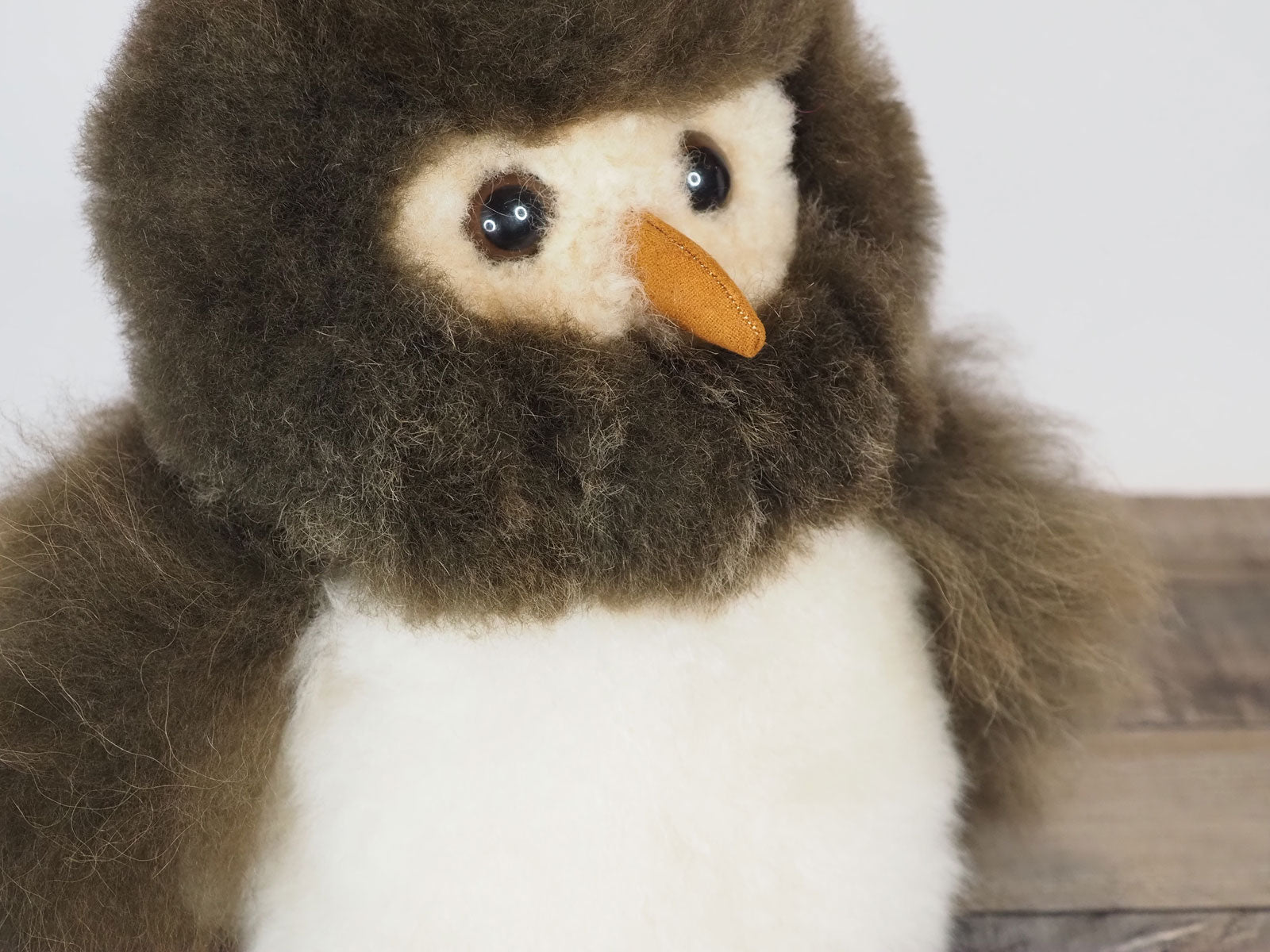 Dark Brown Alpaca Owl Stuffed Animal made by artisans in Peru