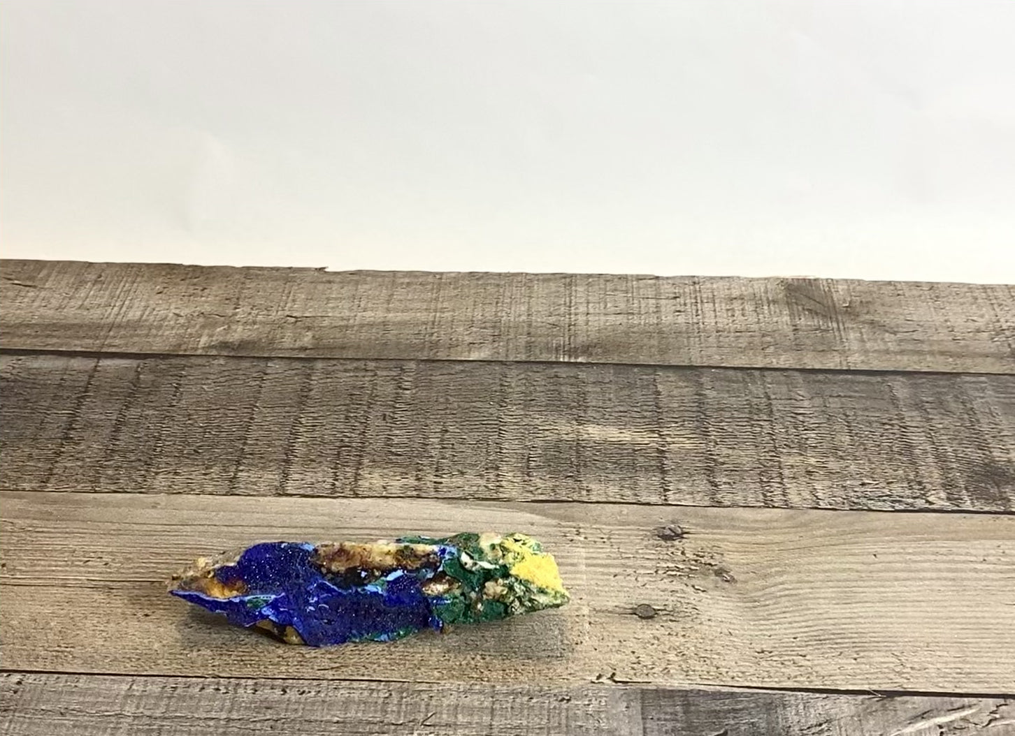 4.3" long Sparkly Azurite with Fibrous Malachite - Video