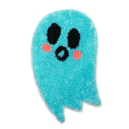 Blue ghost hand-tufted wall hanging