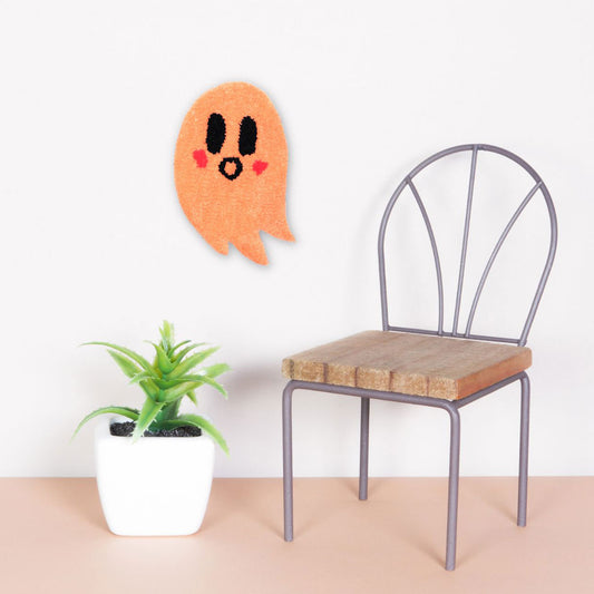 Peach ghost hand-tufted wall hanging