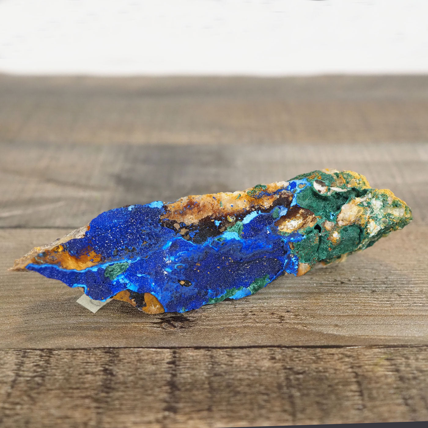 4.3" long Sparkly Azurite with Fibrous Malachite