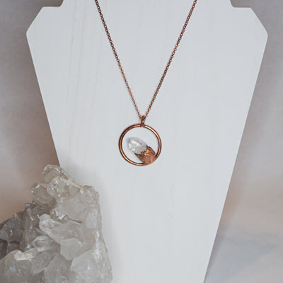 Clear Quartz Halo Necklace