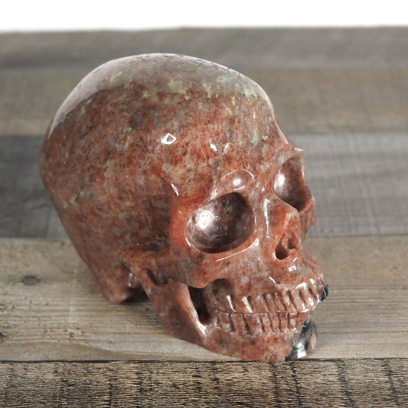 5" Extra-Detailed Garnet Skull