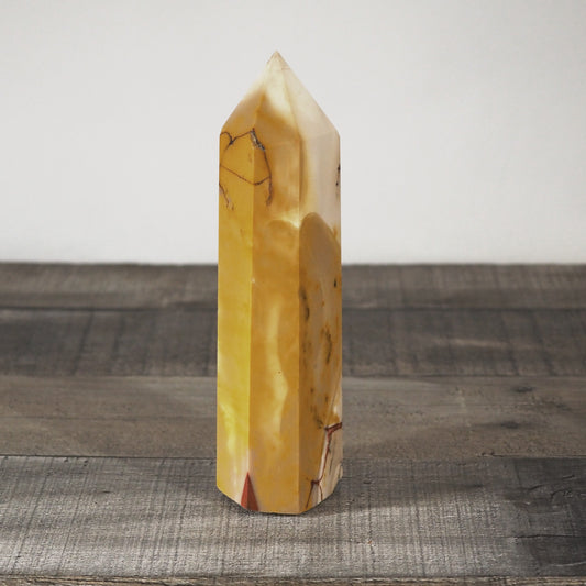 Golden Mookaite tower standing 6.8" tall