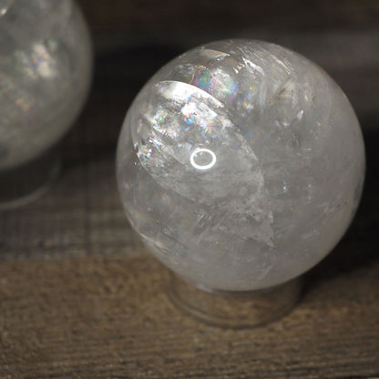 Optical Calcite Sphere with Rainbows