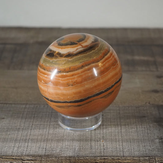 82mm Polychrome Jasper Sphere with orange and green banding