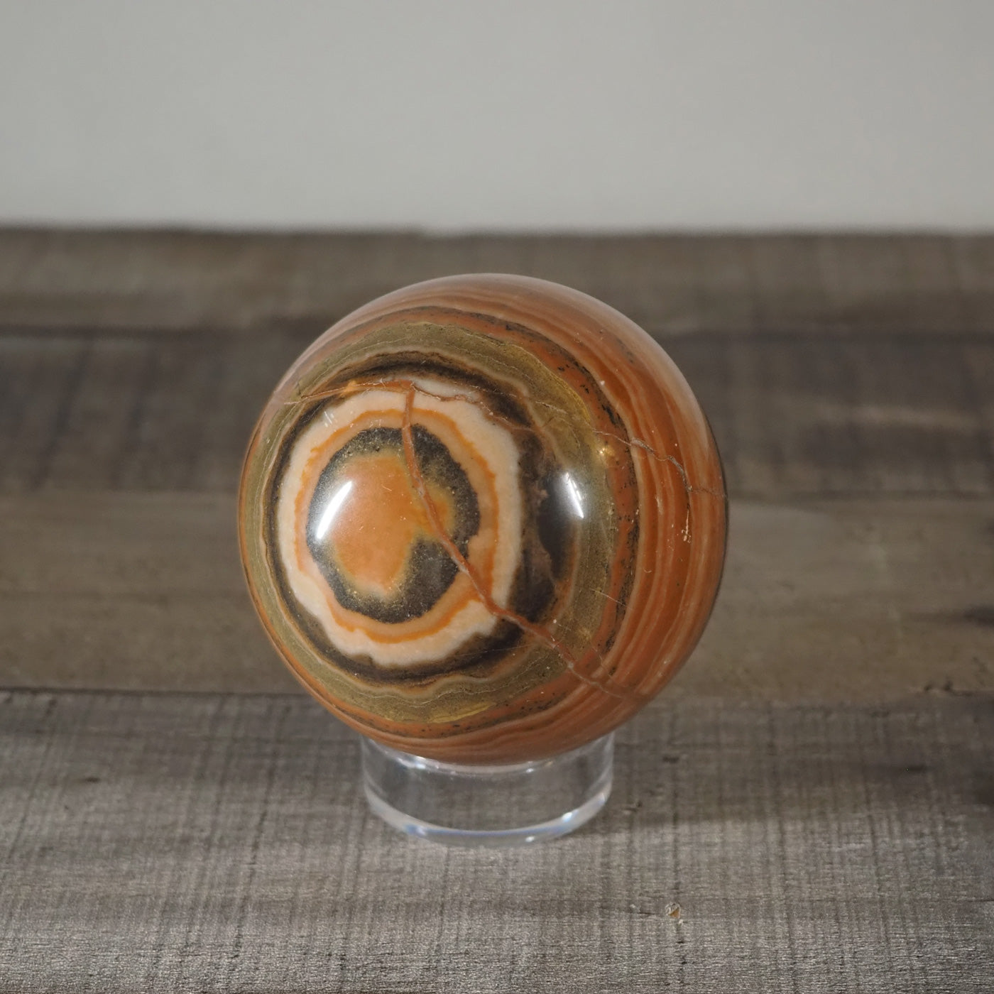 82mm Polychrome Jasper Sphere with orange and green banding