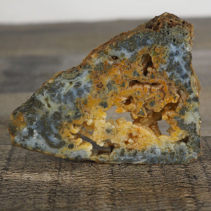 Pyrite Flower Agate Slab with Botryoidal Elements