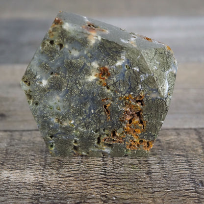 Pyrite Flower Agate Slab with Iron deposits