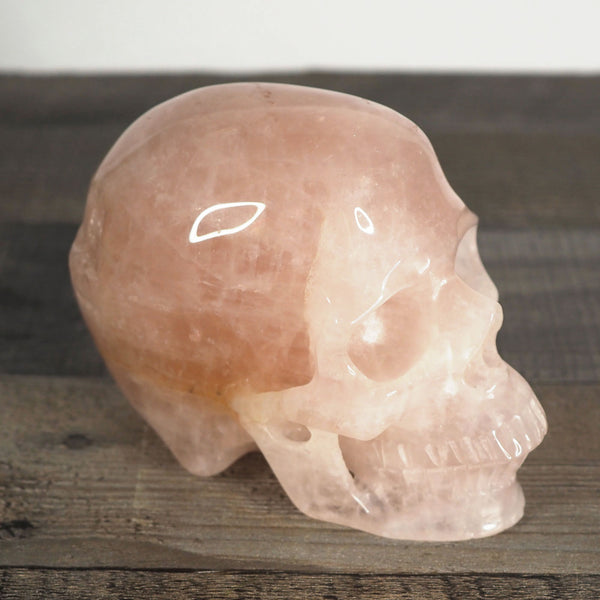 Extra-Detailed 5 inch Rose Quartz Skull